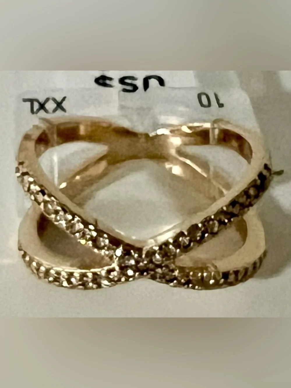 Women's Gold-Tone Crystal Infinity Ring